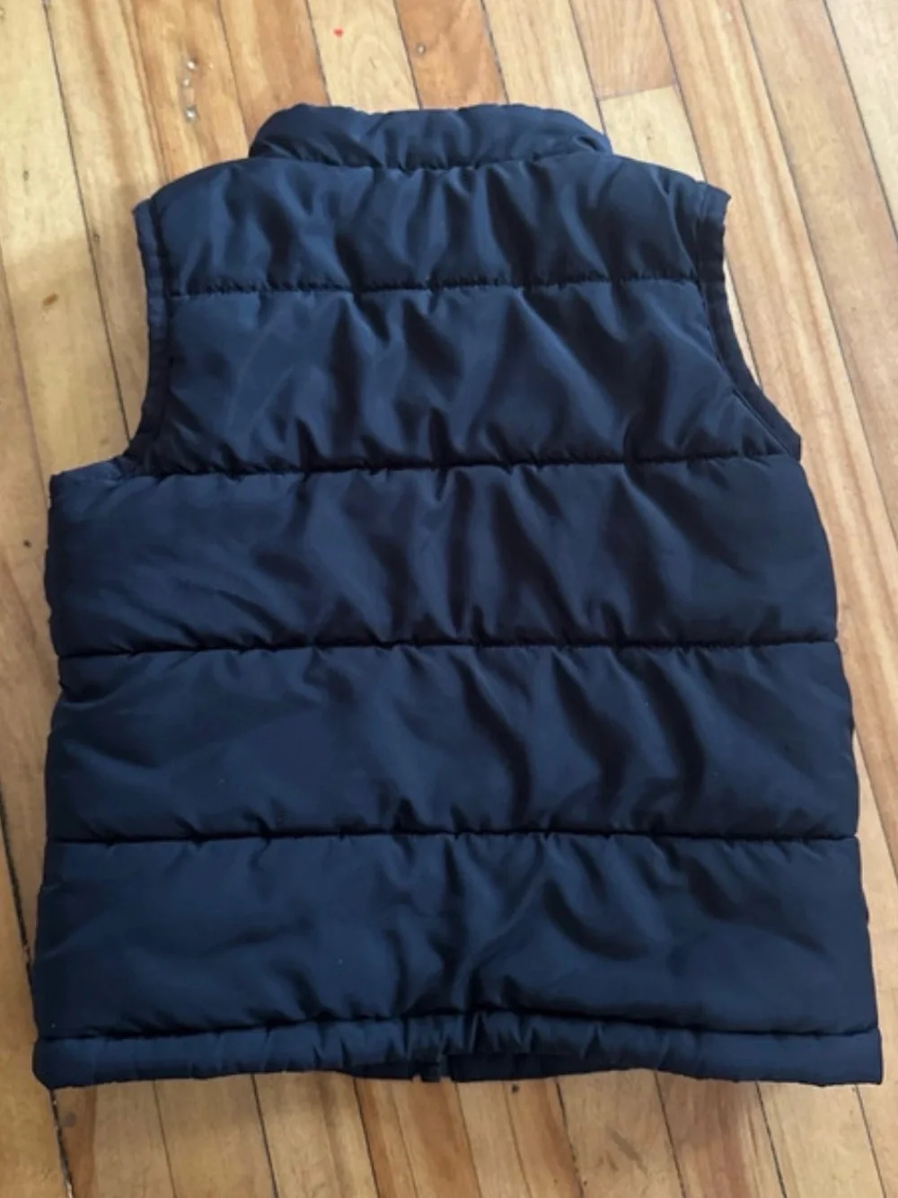 Nike Black Kids Puffer Vest with White Logo